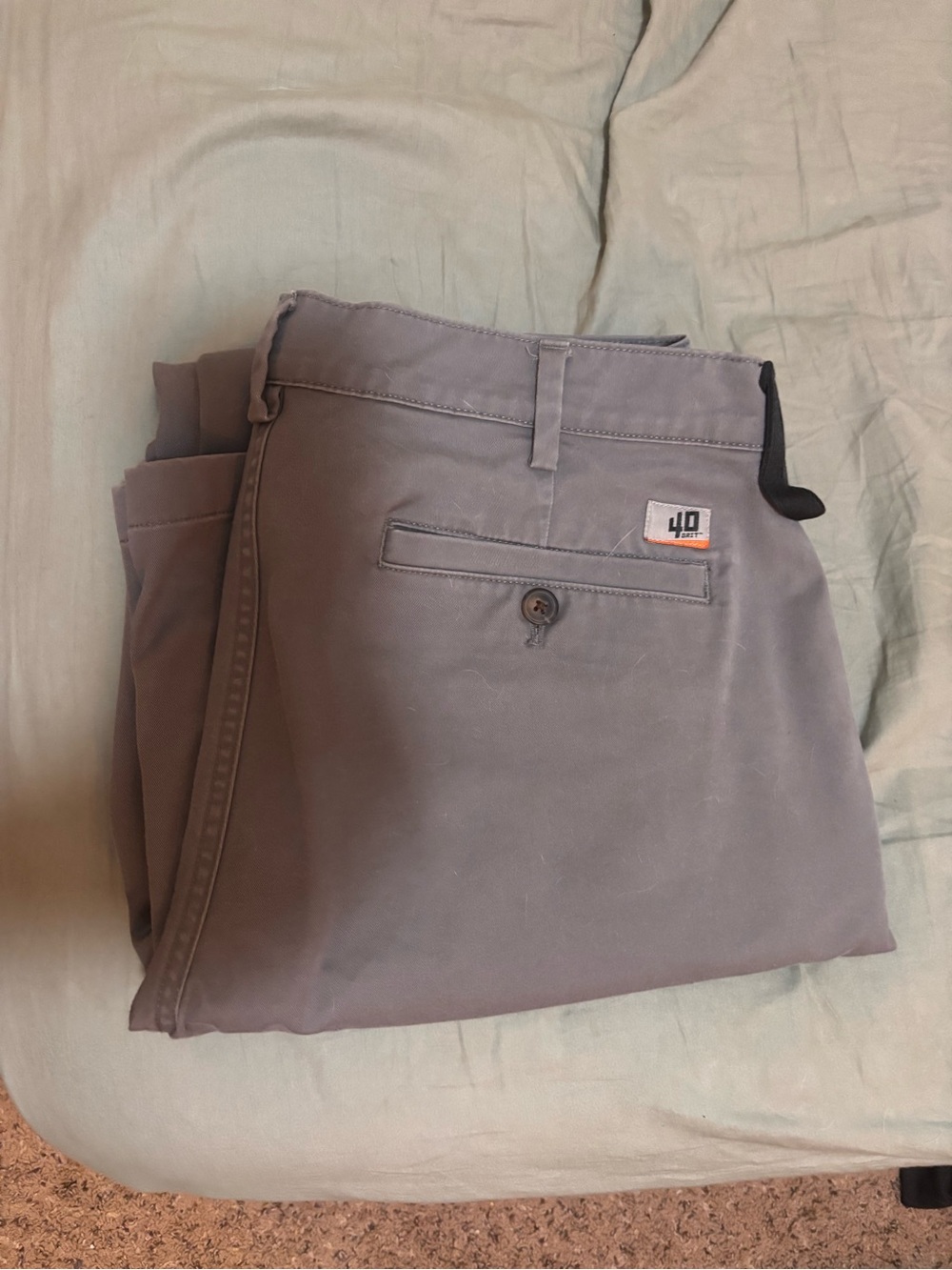 Duluth Men's 40 GRIT Gray Pants -Size 36x34 Casual Chino